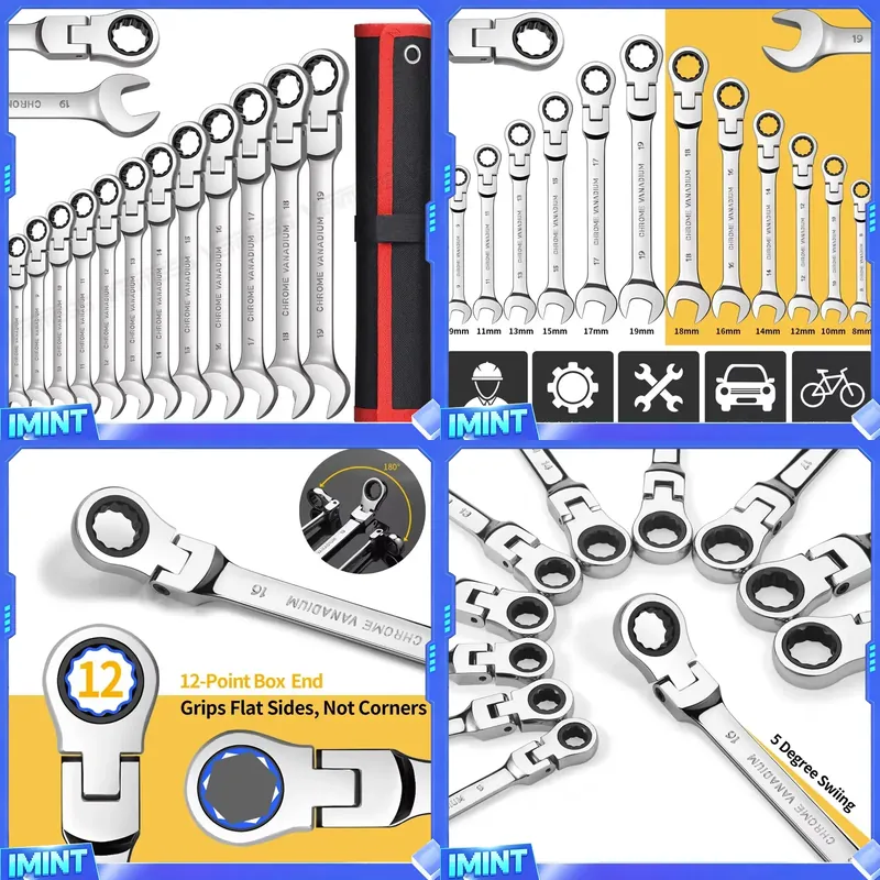 Socket Set - Набор гибких трещоточных ключей, комбинированные гаечные